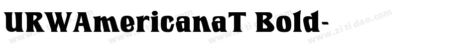 URWAmericanaT Bold字体转换